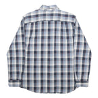 CARHARTT Mens Blue & White Check Shirt M Casual Cotton Long Sleeve Button Shirt