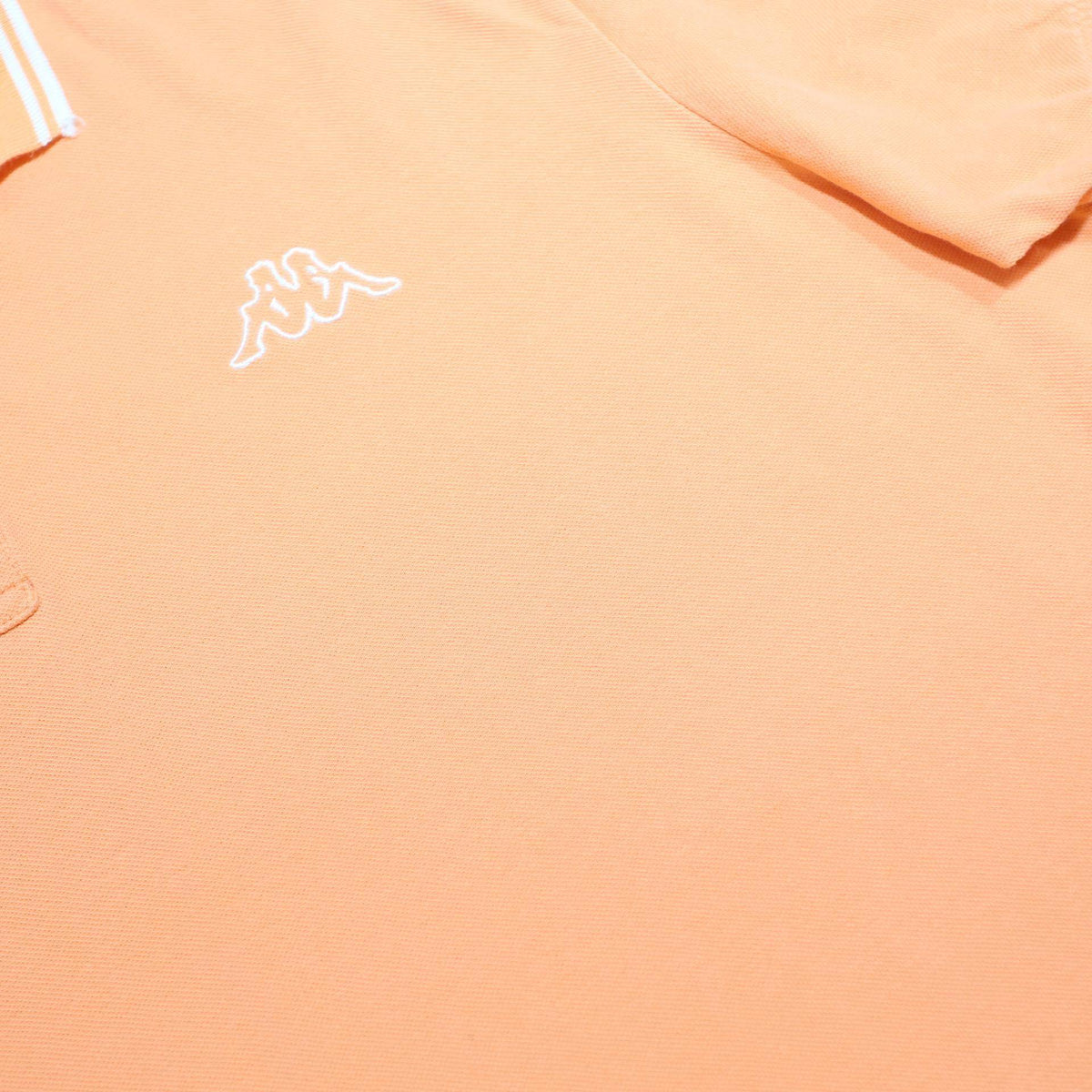 KAPPA Mens Orange Short Sleeve Plain XL Cotton Polo Shirt Classic Logo