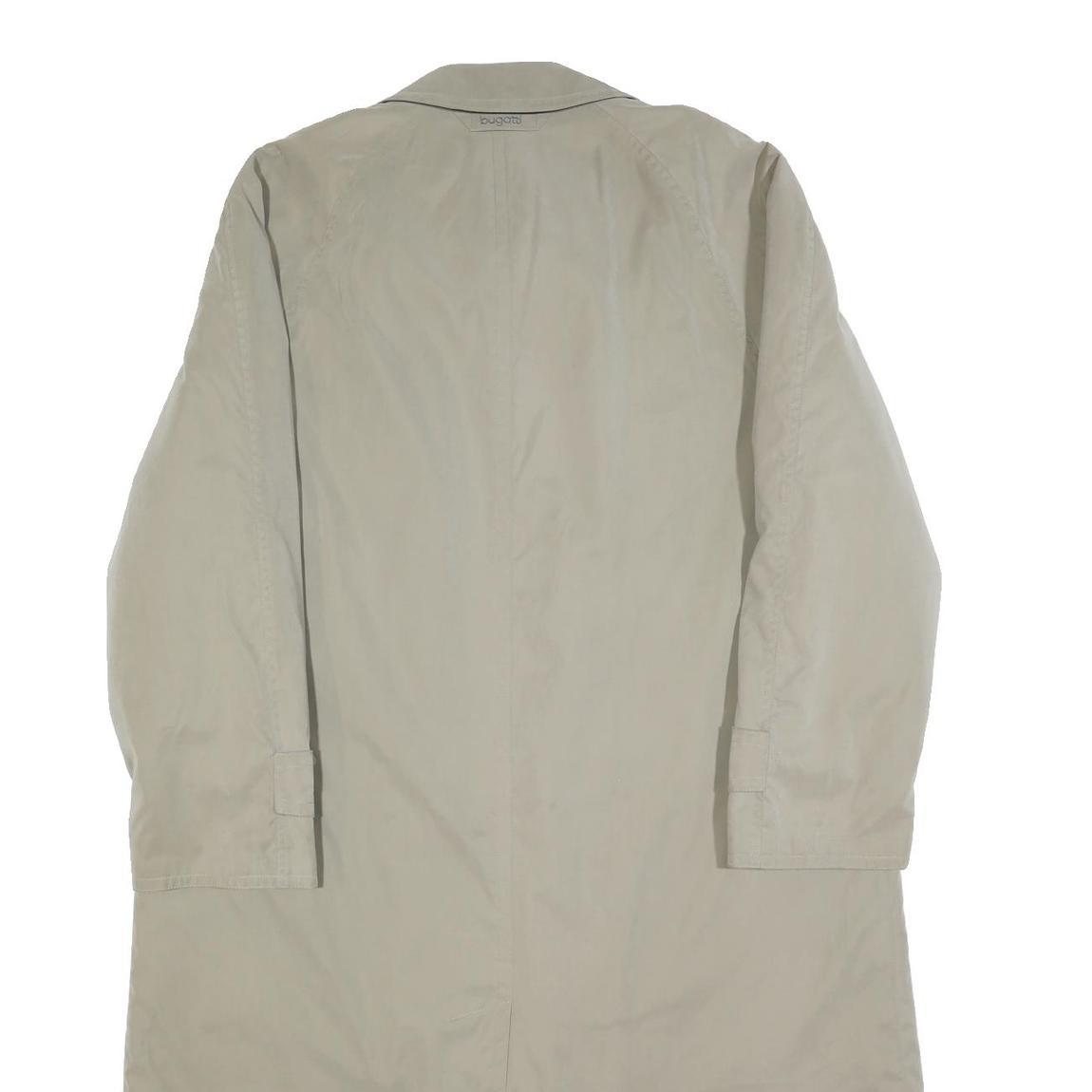 BUGATTI Mens Beige Cotton Blend Classic Button Jacket L Plain Stylish Formal