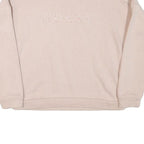 GUESS Womens Cream Sweatshirt Crew Neck S Embroidered Logo Casual Pullover