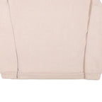 GUESS Womens Cream Sweatshirt Crew Neck S Embroidered Logo Casual Pullover