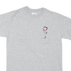 COLLEGE WEAR Mens Grey Betty Boop Graphic T-Shirt M Short Sleeve Crew Neck Retro