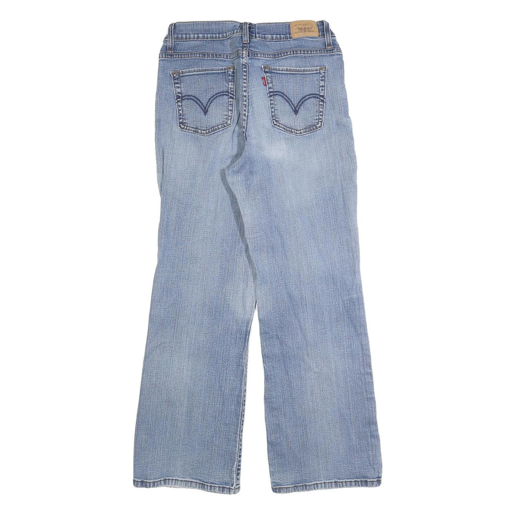 LEVI'S Womens Regular Light Blue Denim Straight Jeans W27 L28 Classic Fit Cotton