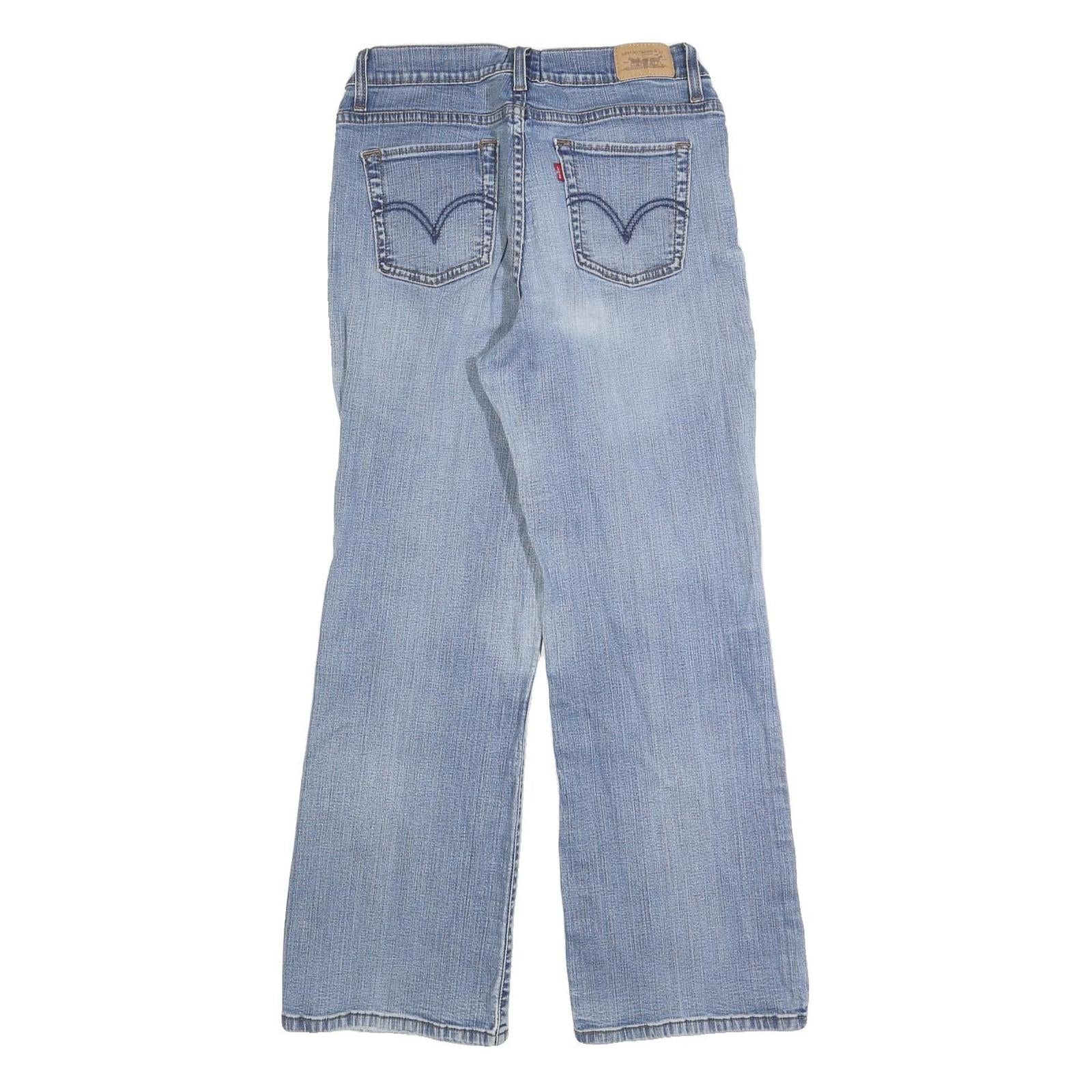 LEVI'S Womens Regular Light Blue Denim Straight Jeans W27 L28 Classic Fit Cotton