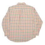TOMMY HILFIGER Mens Beige & Red Checked Shirt XL Button Down Casual Cotton