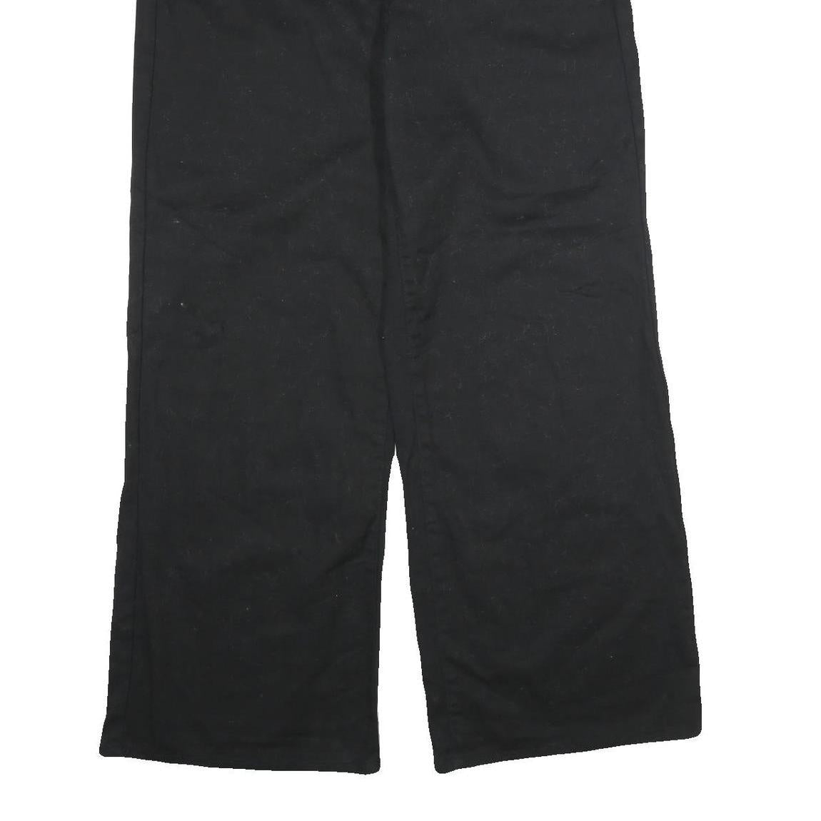 DICKIES Mens Cotton Black Regular Straight Trousers W30 L32 Workwear Zip Closure