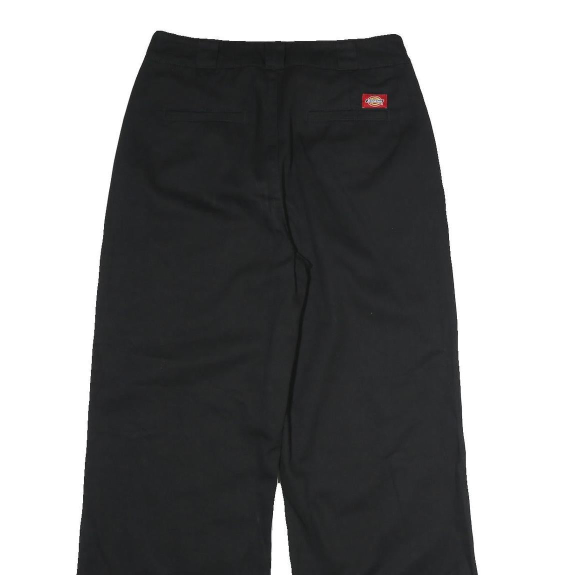 DICKIES Mens Cotton Black Regular Straight Trousers W30 L32 Workwear Zip Closure