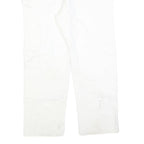 DICKIES Mens Relaxed White Cotton Blend Jeans W36 L30 Workwear Utility Zip
