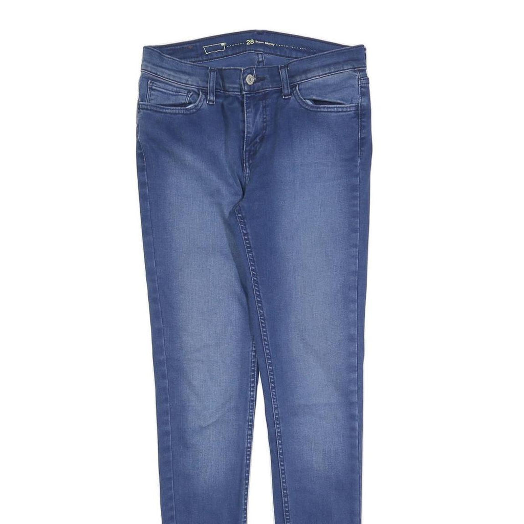 LEVI'S Womens Jeans Blue Slim Skinny Denim Medium W28 L32 Classic Zip Cotton