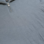 REISS Mens Blue Plain 1/4 Zip Pullover Jumper Wool Knit Regular S Stylish Warm