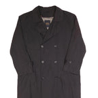 NEWPORT HARBOR Mens Black Classic Jacket L Polyester Button Plain Long Sleeve