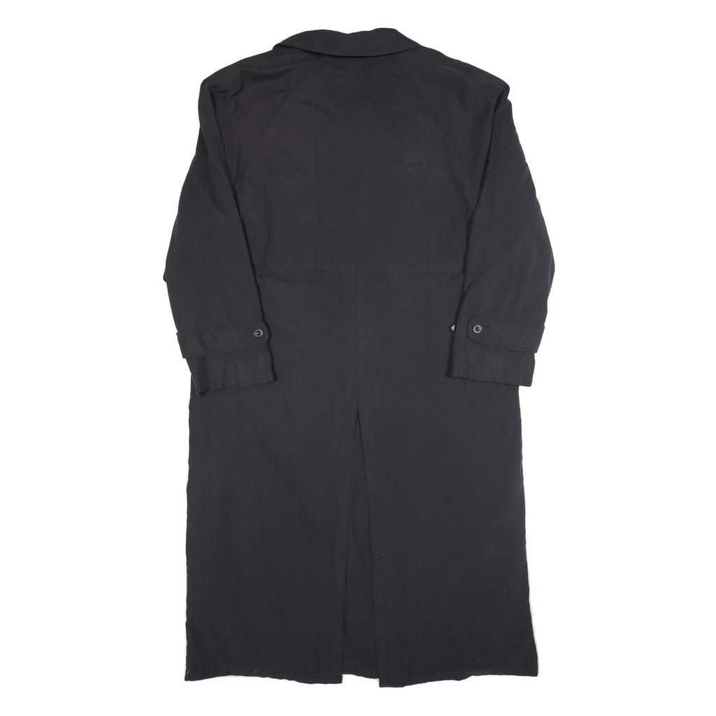 NEWPORT HARBOR Mens Black Classic Jacket L Polyester Button Plain Long Sleeve