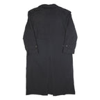 NEWPORT HARBOR Mens Black Classic Jacket L Polyester Button Plain Long Sleeve