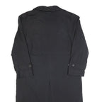 NEWPORT HARBOR Mens Black Classic Jacket L Polyester Button Plain Long Sleeve