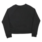 PUMA Womens Black Cotton Blend Crew Neck L Sweatshirt Logo Casual Pullover