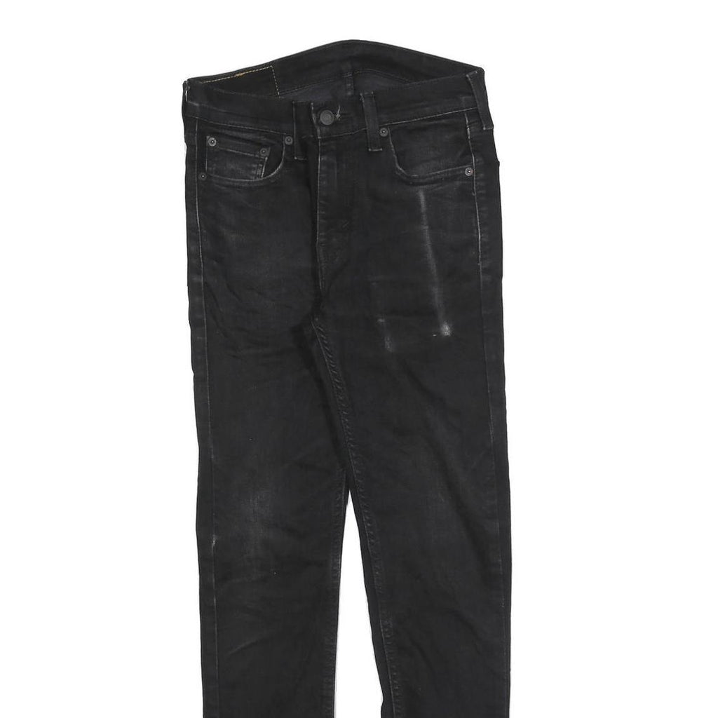 LEVI'S 519 Hi-Ball Mens Jeans Black Slim Skinny Denim W30 L28 Zip