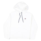FILA Womens White Hoodie XL Polyester Blend Casual Wear Drawstring Hood
