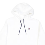 FILA Womens White Hoodie XL Polyester Blend Casual Wear Drawstring Hood