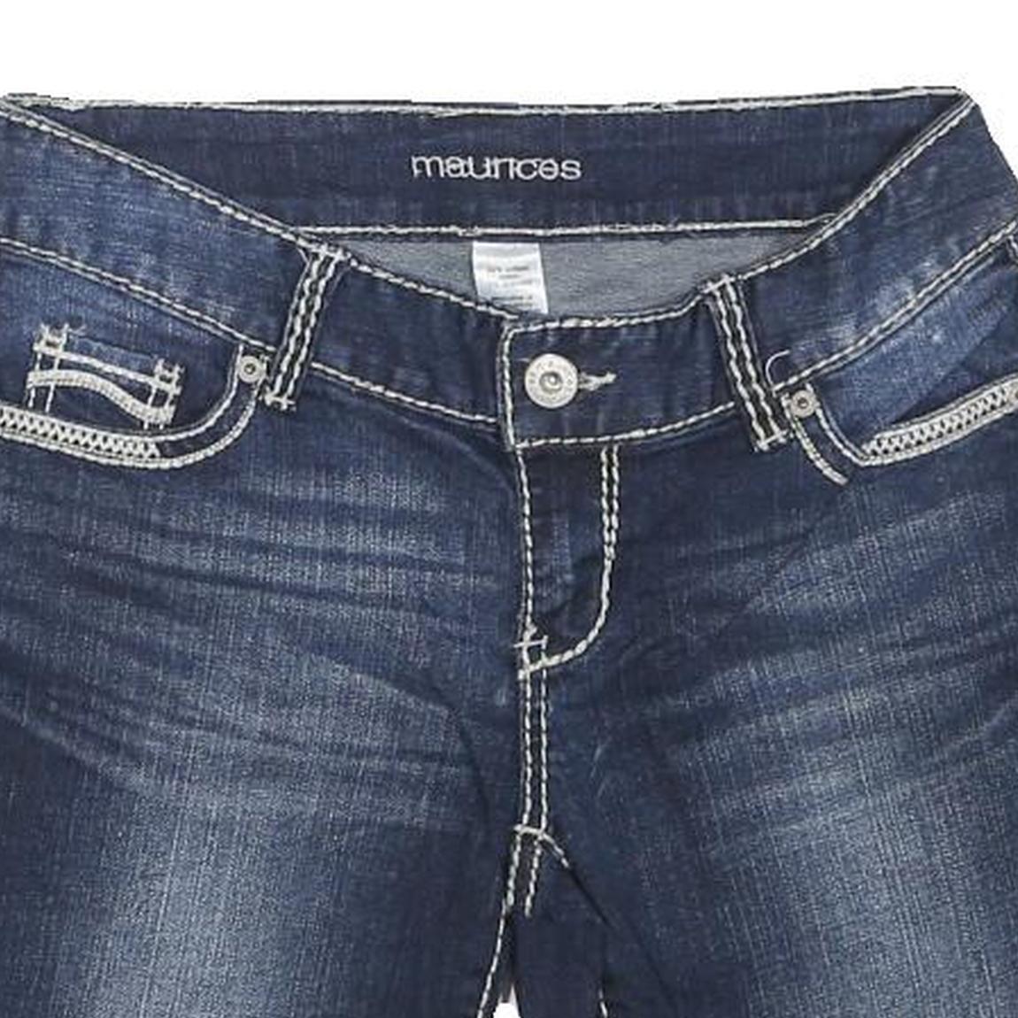 MAURICES Womens Shorts Blue Denim Casual M W28 Classic Cotton Blend