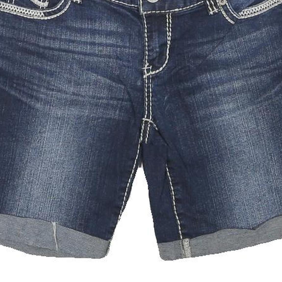 MAURICES Womens Shorts Blue Denim Casual M W28 Classic Cotton Blend