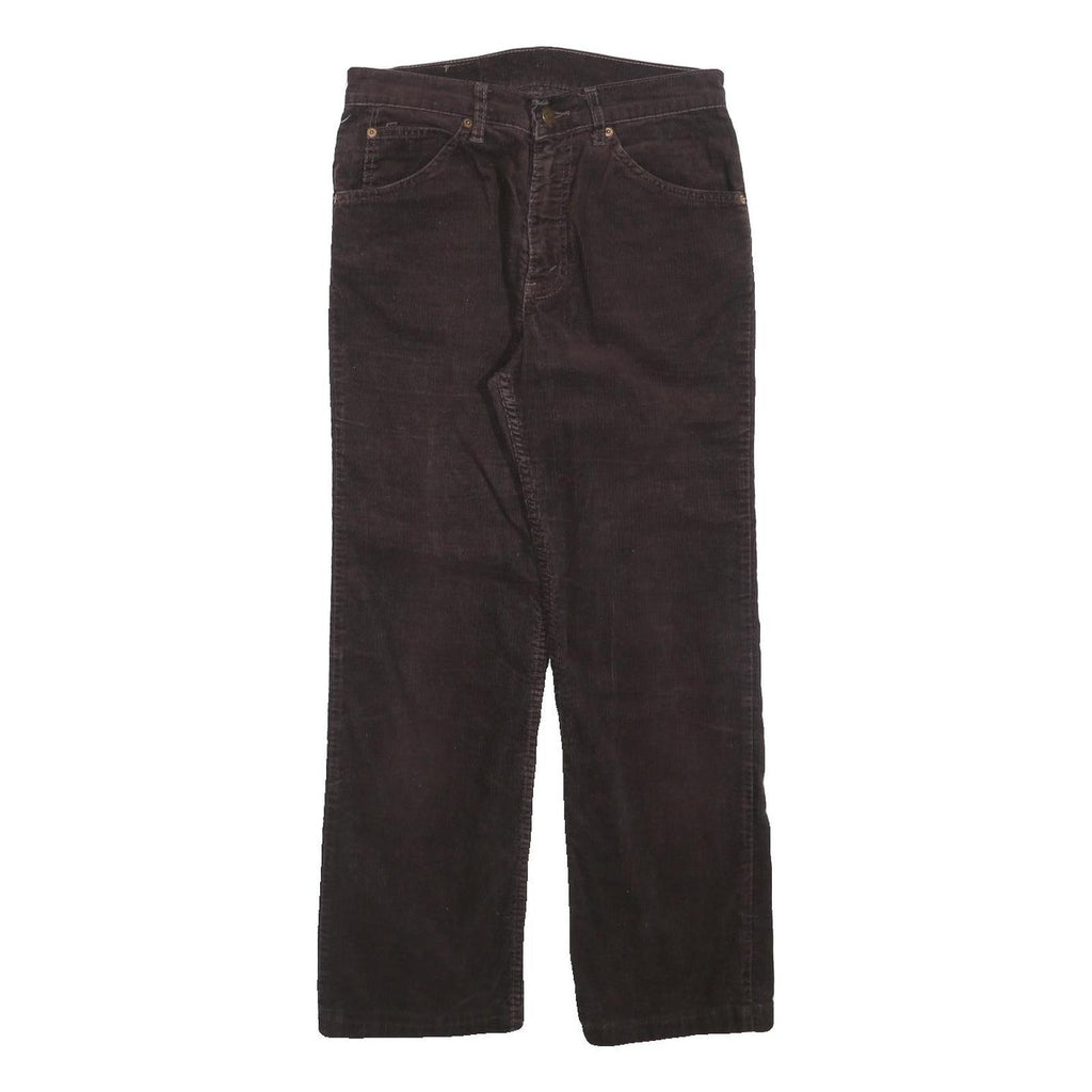 LEVI'S Mens Cotton Blend Brown Regular Straight Trousers W28 L27 Classic Zip