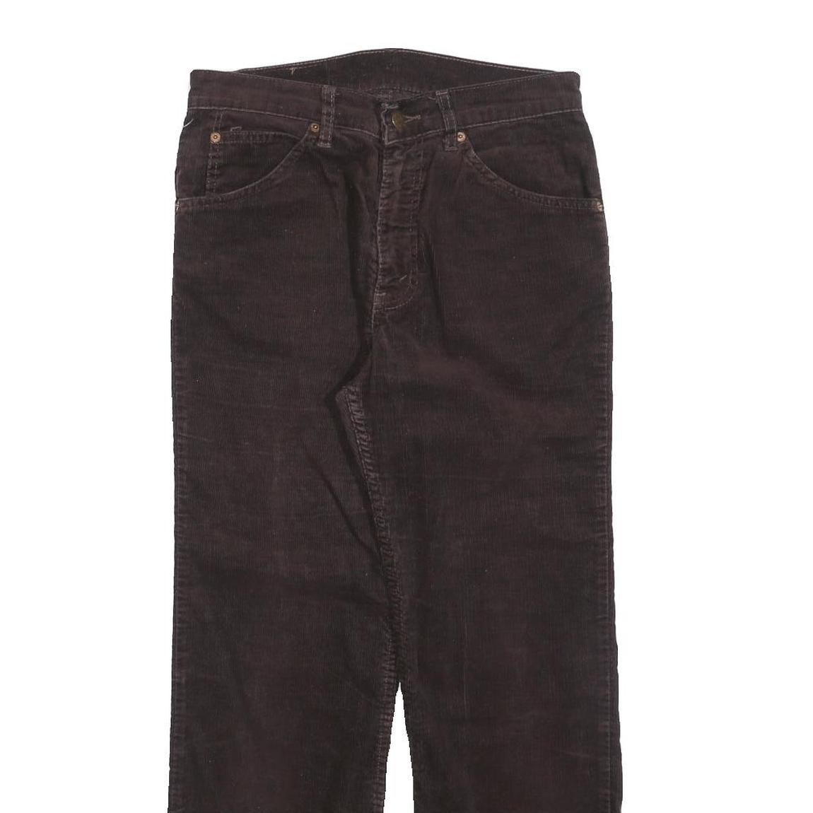 LEVI'S Mens Cotton Blend Brown Regular Straight Trousers W28 L27 Classic Zip