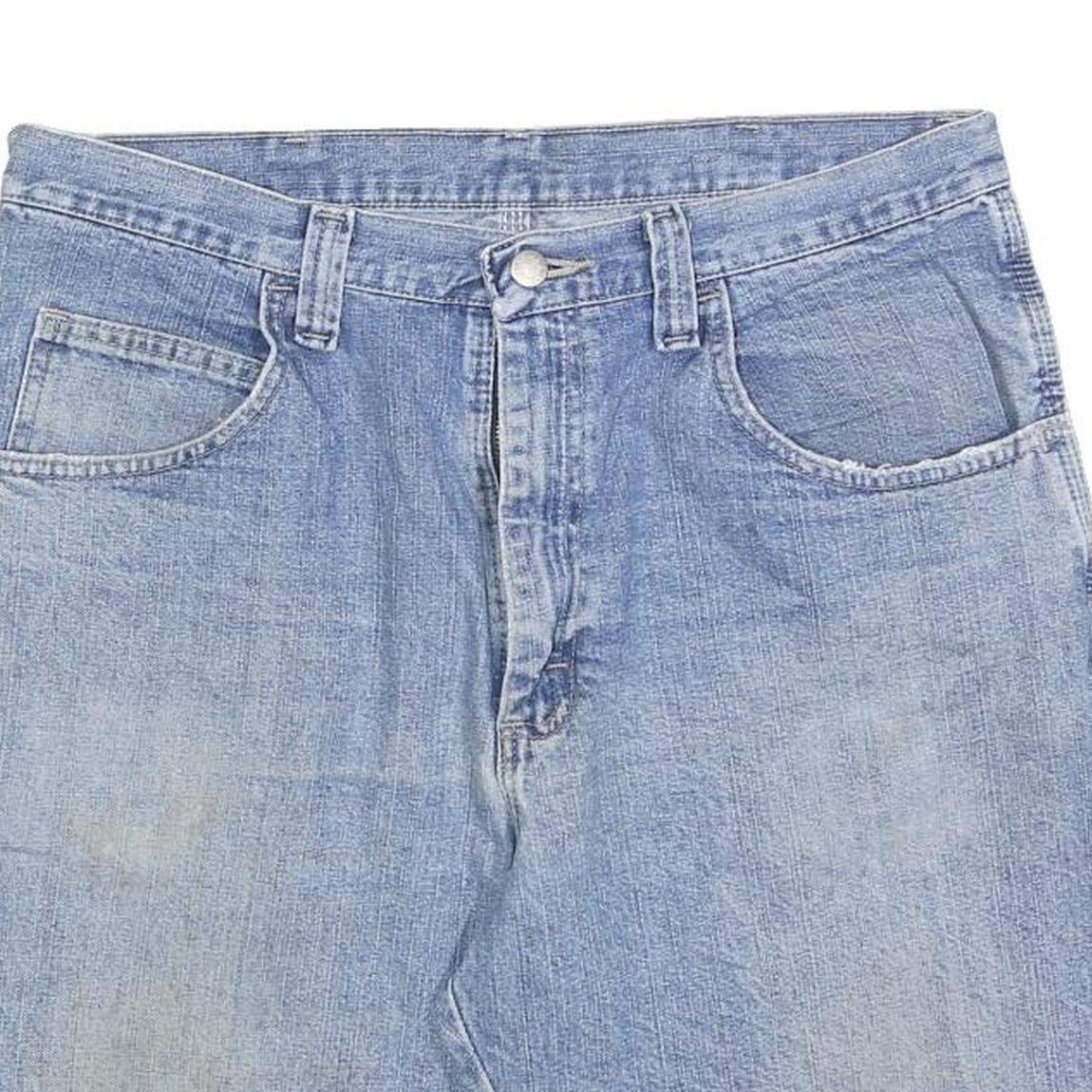 WRANGLER Mens Shorts Blue Denim Casual M W34 Workwear Cotton Blend