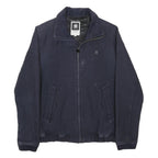 G-STAR Mens Navy Blue Jacket L Cotton Plain Zip Casual Urban Style