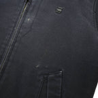 G-STAR Mens Navy Blue Jacket L Cotton Plain Zip Casual Urban Style
