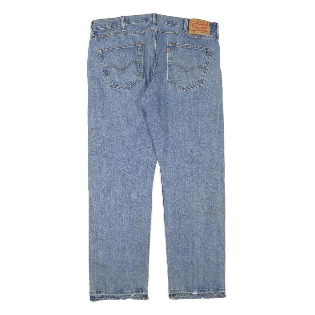 LEVI'S 501 Mens Jeans Blue Regular Straight Denim Medium W38 L30 Classic Button
