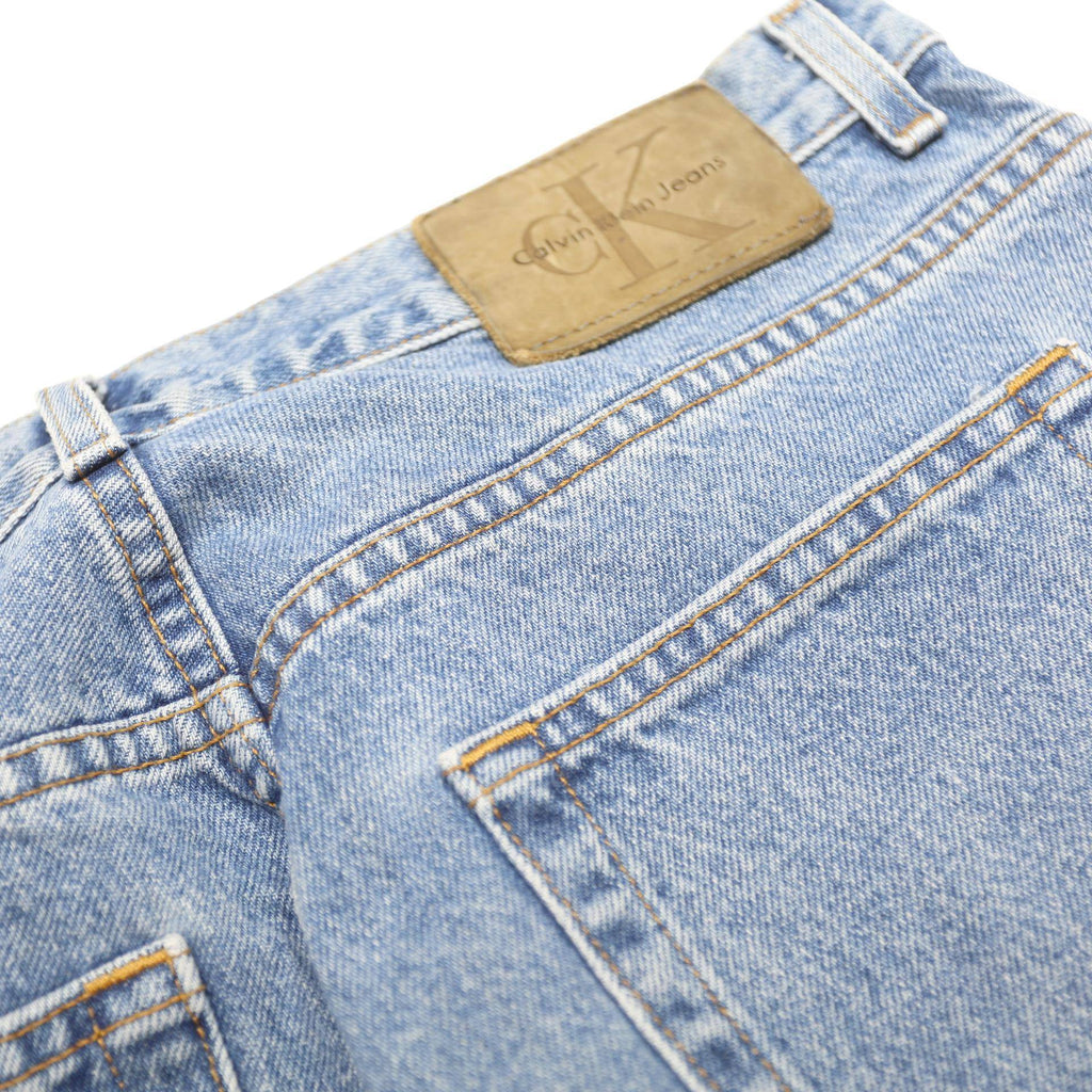CALVIN KLEIN JEANS Mens Relaxed Blue Denim Light W34 L34 Zip Cotton Jeans