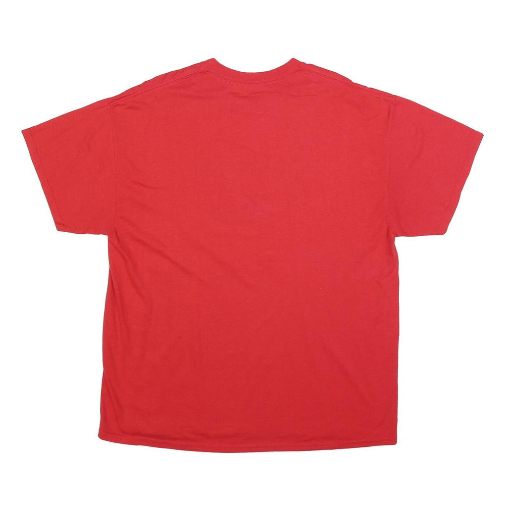 GILDAN Mens Red Frankton Elementary Eagles Graphic T-Shirt XL Short Sleeve Crew