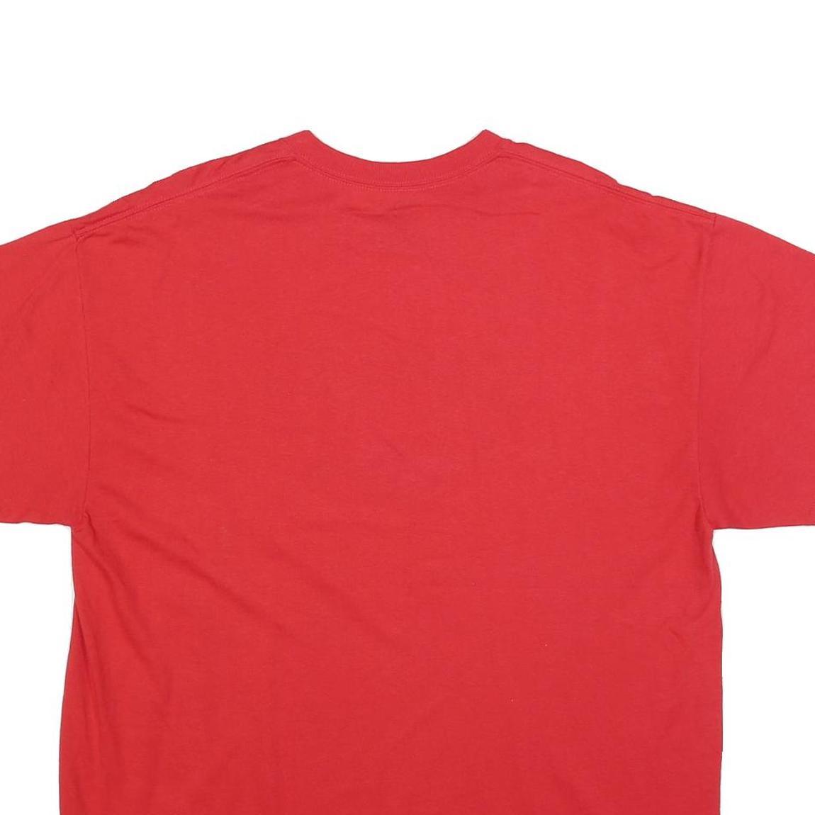 GILDAN Mens Red Frankton Elementary Eagles Graphic T-Shirt XL Short Sleeve Crew