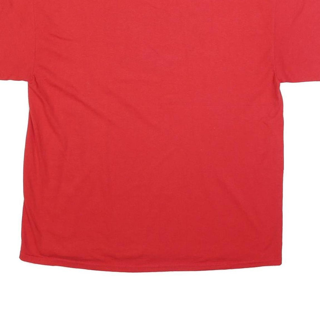 GILDAN Mens Red Frankton Elementary Eagles Graphic T-Shirt XL Short Sleeve Crew