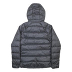 ADIDAS Womens Black Polyester Puffer Hooded Jacket XS Zip Sports Gymnasium