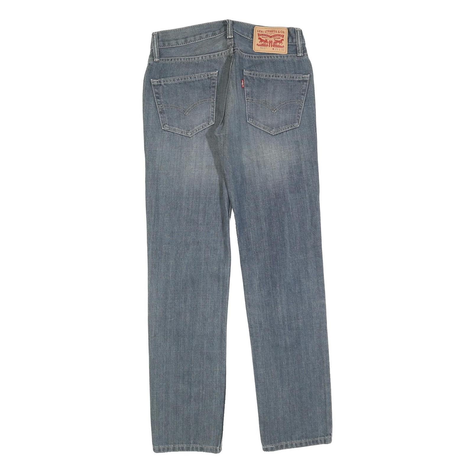 LEVI'S 511 Slim Mens Blue Slim Skinny Denim Medium W29 L32 Stretch Cotton Blend