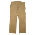 DICKIES Mens Cotton Blend Beige Regular Fit Straight Trousers W34 L33 Workwear