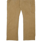 DICKIES Mens Cotton Blend Beige Regular Fit Straight Trousers W34 L33 Workwear