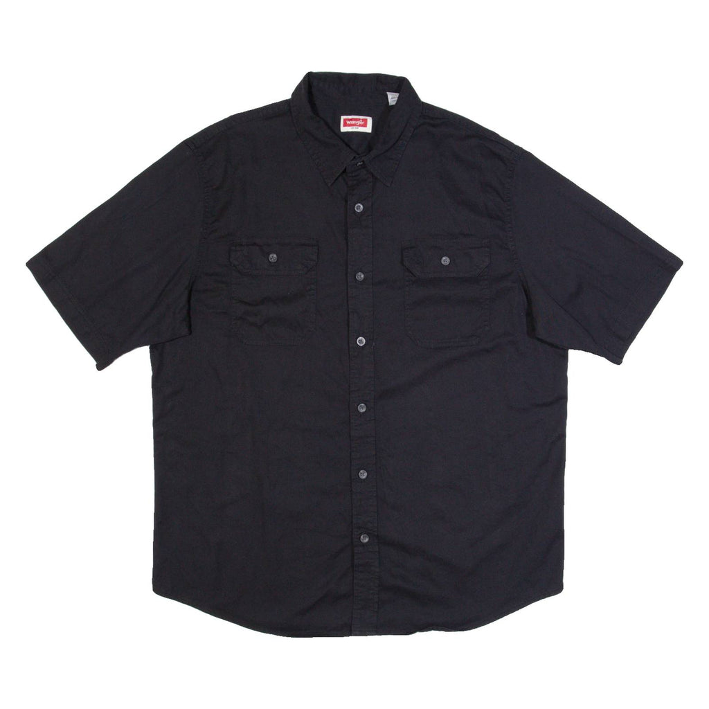 WRANGLER Mens Plain Shirt Black L