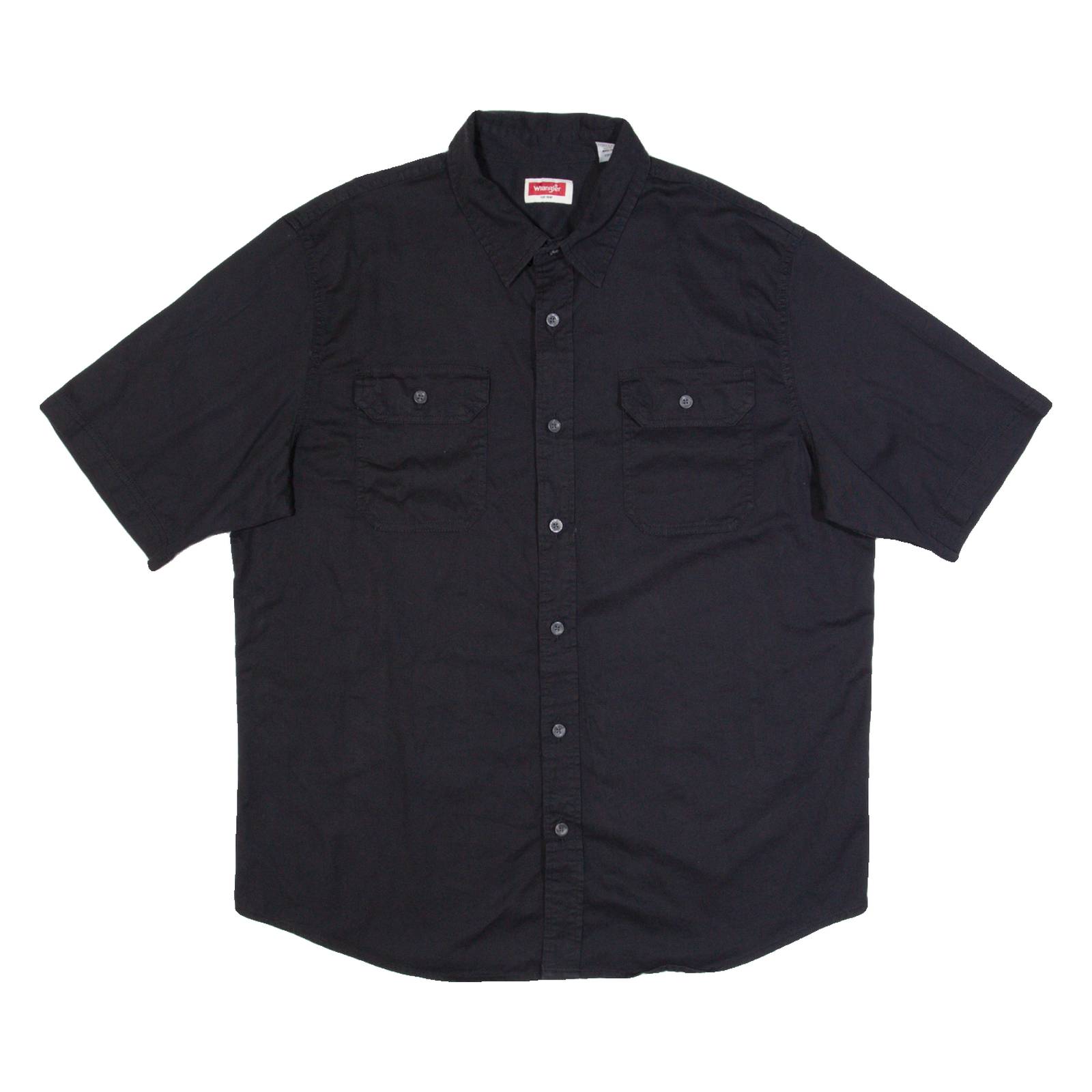 WRANGLER Mens Plain Shirt Black L