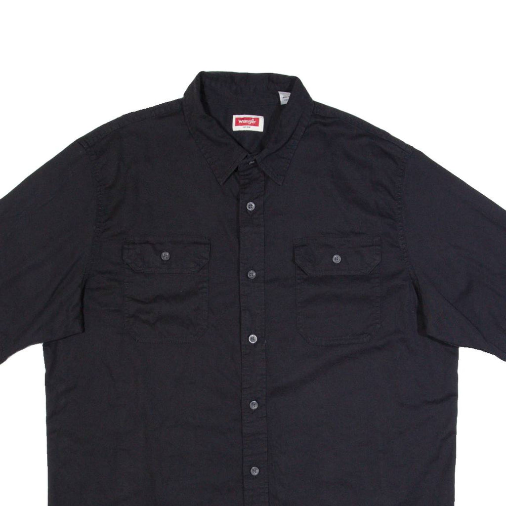 WRANGLER Mens Plain Shirt Black L
