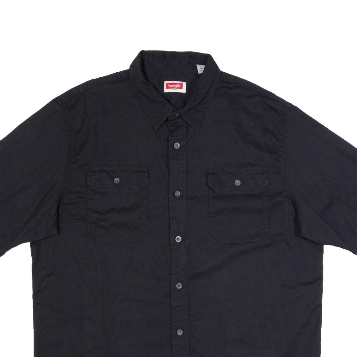WRANGLER Mens Plain Shirt Black L
