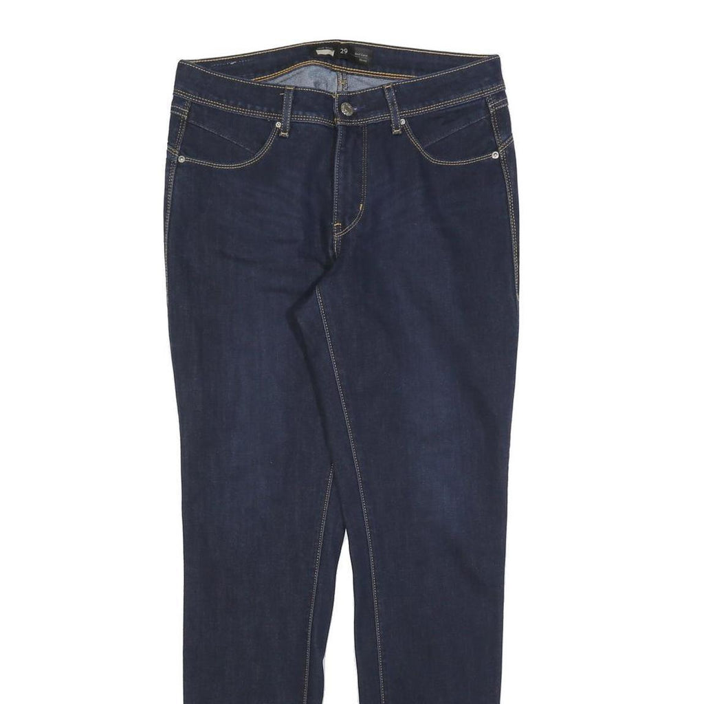 LEVI'S Womens Slim Blue Denim Jeans W29 L32 Zip Pocket Stitch Detail