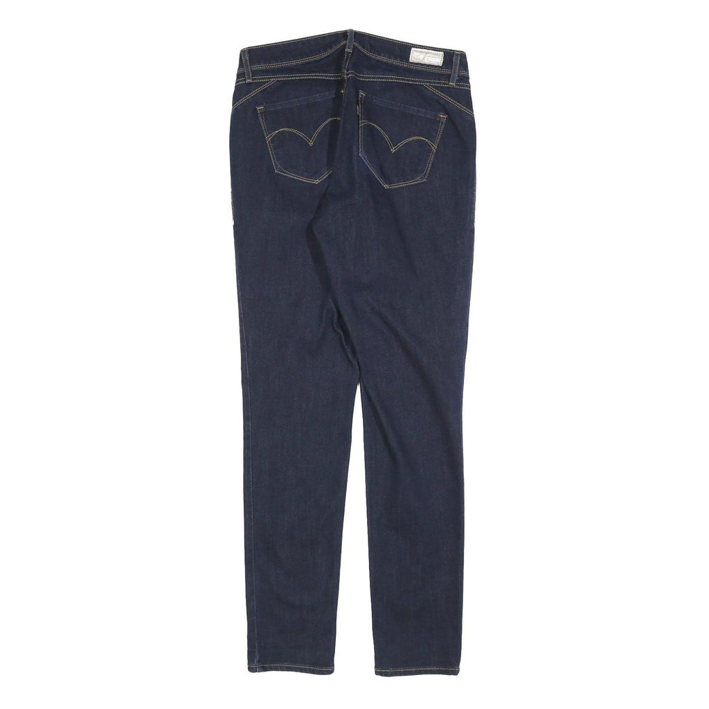 LEVI'S Womens Slim Blue Denim Jeans W29 L32 Zip Pocket Stitch Detail