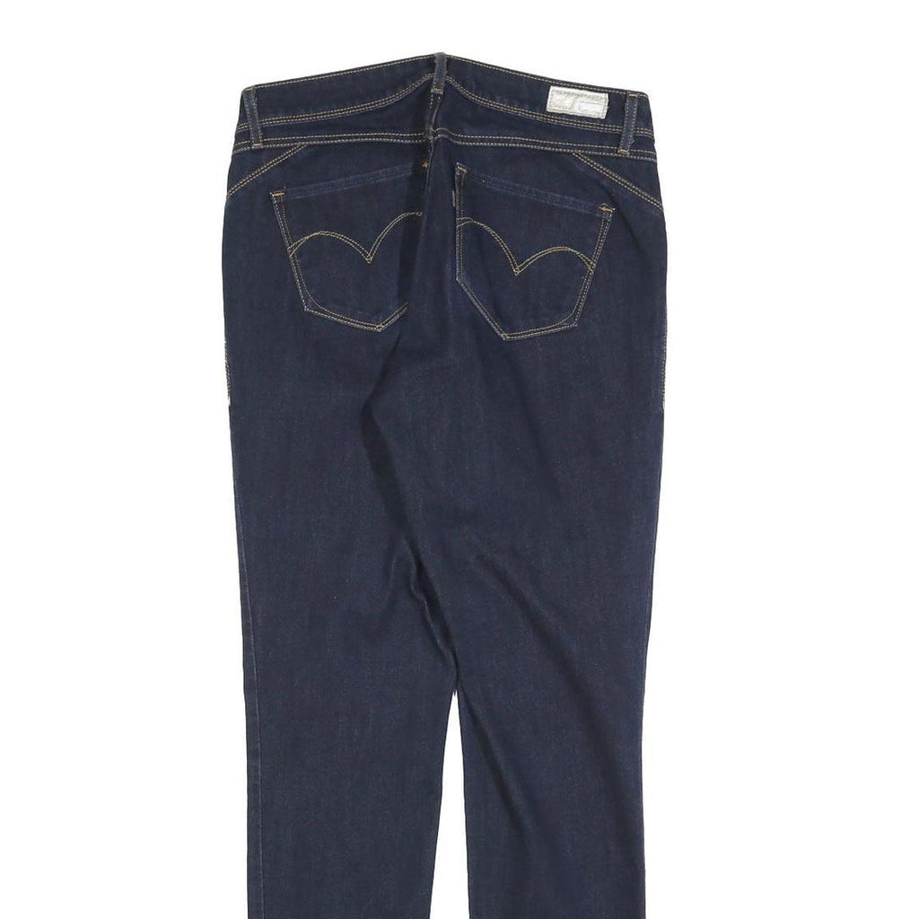 LEVI'S Womens Slim Blue Denim Jeans W29 L32 Zip Pocket Stitch Detail