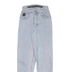 NUMBERONE Womens Relaxed Light Denim Jeans W23 L29 Patch Pocket Zip Closure