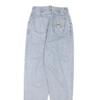 NUMBERONE Womens Relaxed Light Denim Jeans W23 L29 Patch Pocket Zip Closure