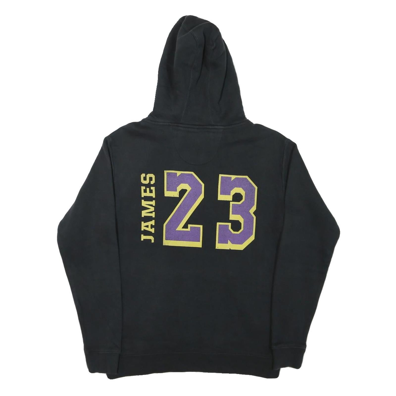 FANATICS Mens Black Lakers James 23 Hoodie M Basketball Cotton Blend