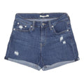 LEVI'S Womens Blue Denim Casual Shorts S W27 Distressed Style