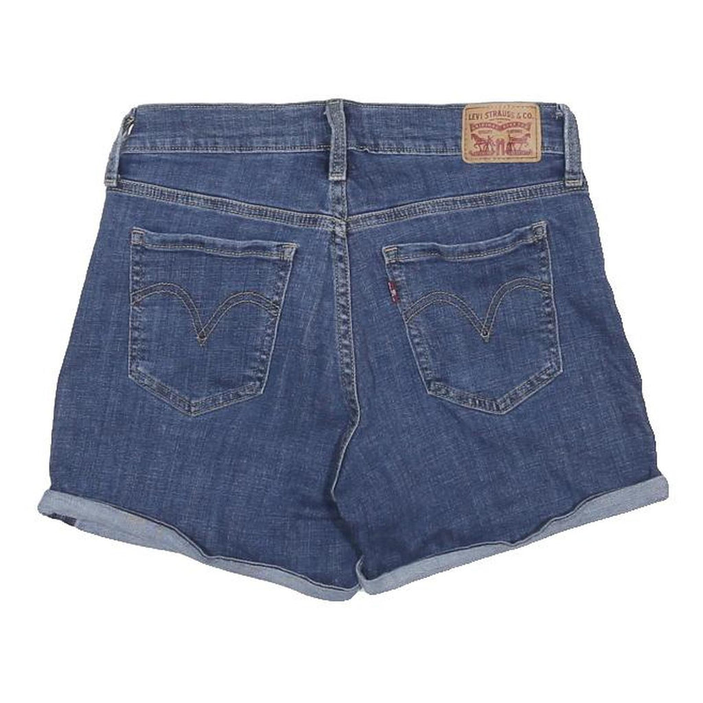 LEVI'S Womens Blue Denim Casual Shorts S W27 Distressed Style